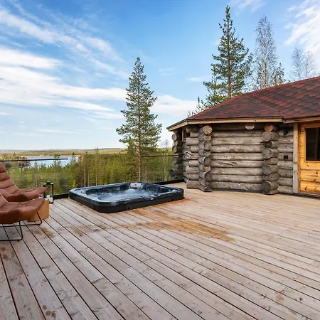 Taehtivaara I Hilltop Log - Sauna - Hot Tub